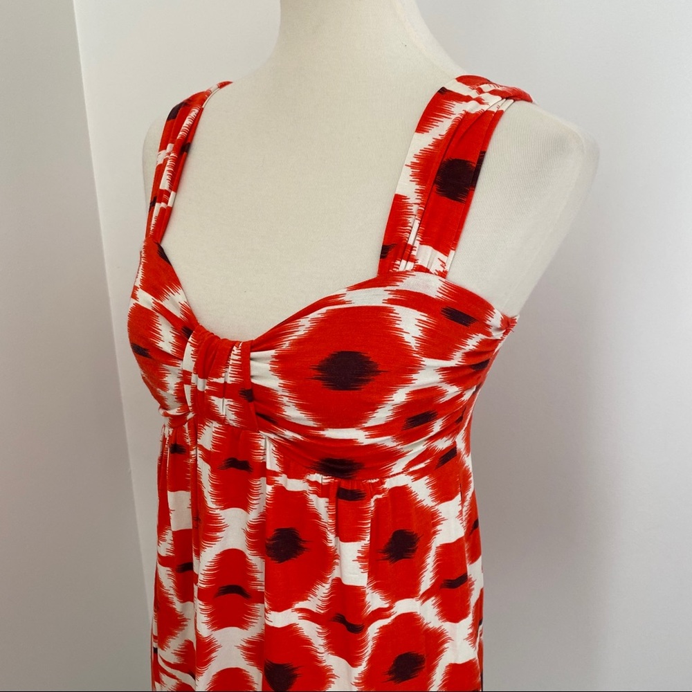 Katwalk Orange/Dark Purple Patterned Stretch Tank View 4